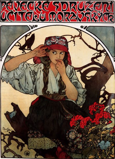 モラヴィア教師コーナー 作： Alphonse Mucha